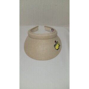 Vtg Texann Texace Masters Women Golf PGA Visor Made USA Embroidered Beige Tan